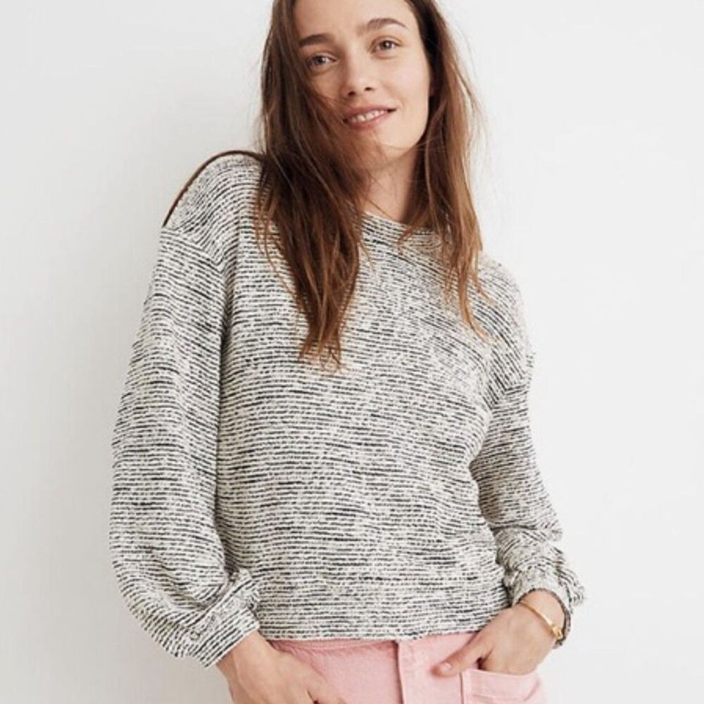 Madewell Texture and Thread Bubble Sleeve Top